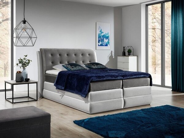 Nowoczesne łóżko kontynentalne z pojemnikiem 140x200 cm ARTE