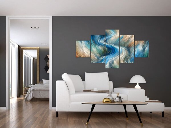 Obraz - Abstrakcyjny nurt (125x70 cm)