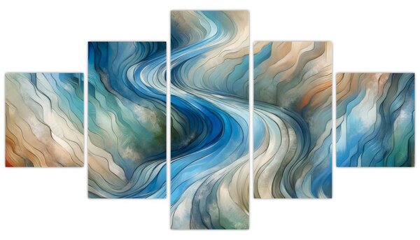 Obraz - Abstrakcyjny nurt (125x70 cm)