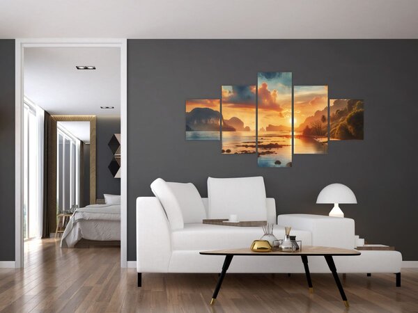 Obraz - Widok z plaży (125x70 cm)