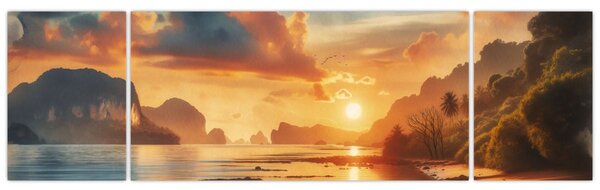 Obraz - Widok z plaży (170x50 cm)