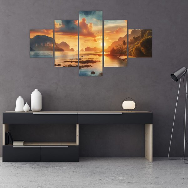 Obraz - Widok z plaży (125x70 cm)