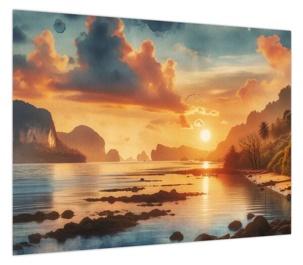Obraz - Widok z plaży (70x50 cm)