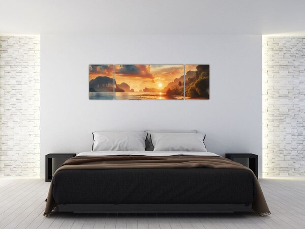 Obraz - Widok z plaży (170x50 cm)