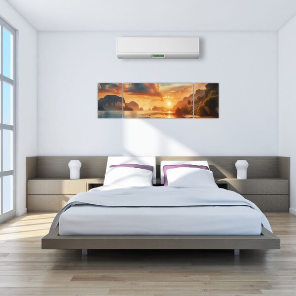 Obraz - Widok z plaży (170x50 cm)