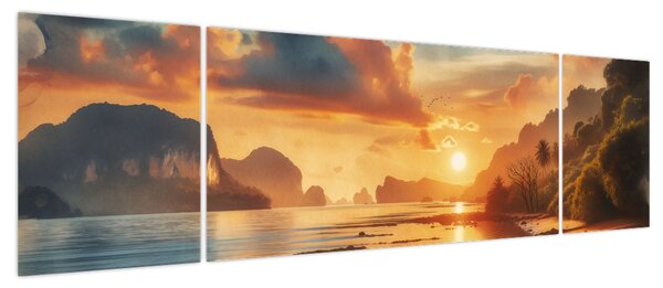 Obraz - Widok z plaży (170x50 cm)