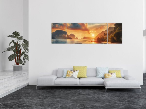 Obraz - Widok z plaży (170x50 cm)