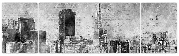 Obraz - Miasto sztuki kawowej (170x50 cm)