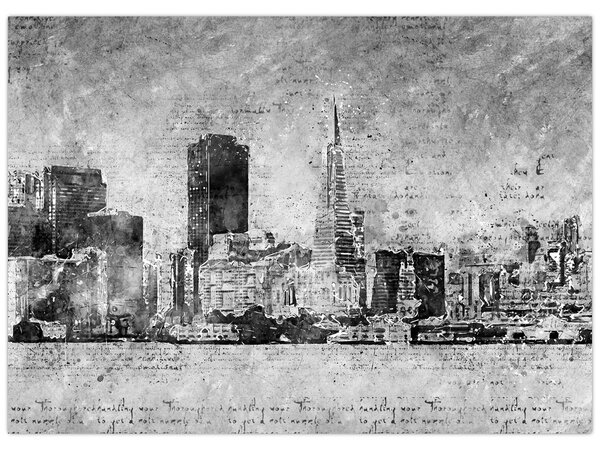 Obraz - Miasto sztuki kawowej (70x50 cm)