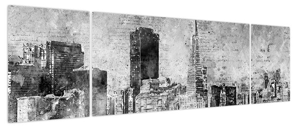 Obraz - Miasto sztuki kawowej (170x50 cm)