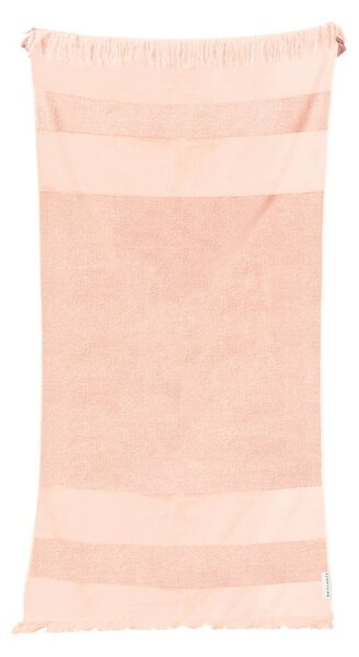 Różowy bawełniany ręcznik plażowy Sunnylife Summer Stripe, 175x90 cm