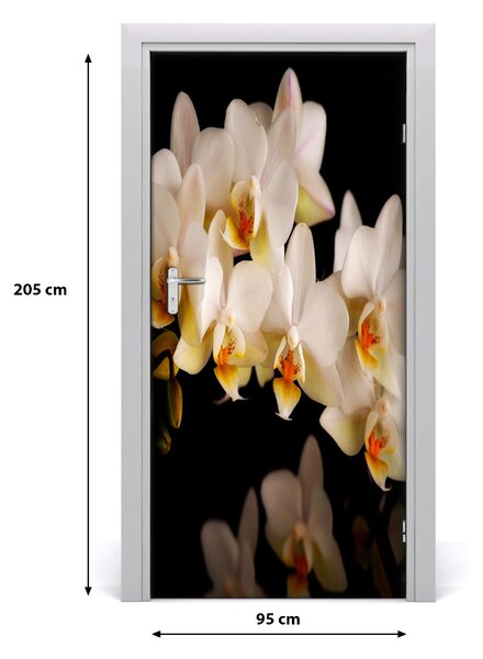 Naklejka samoprzylepna okleina na drzwi Orchidea