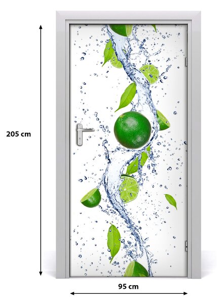 Naklejka na drzwi do domu samoprzylepna Limonka
