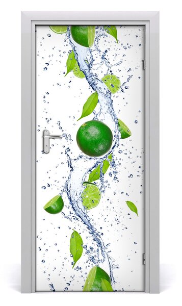 Naklejka na drzwi do domu samoprzylepna Limonka