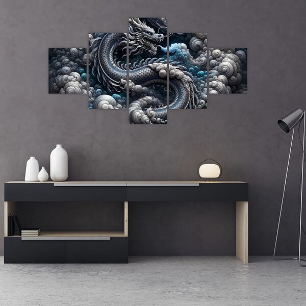 Obraz – Smok w dymie (125x70 cm)