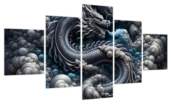 Obraz – Smok w dymie (125x70 cm)