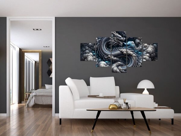 Obraz – Smok w dymie (125x70 cm)