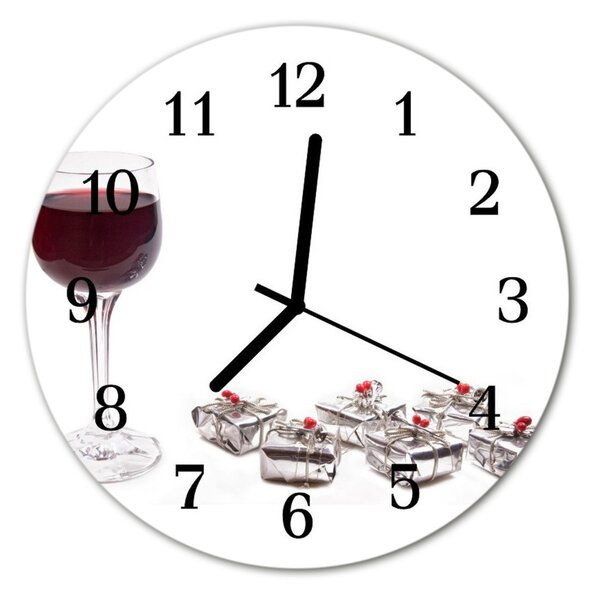 Zegar ścienny okrągły Kieliszek do wina