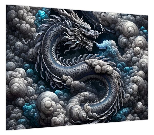Obraz – Smok w dymie (70x50 cm)
