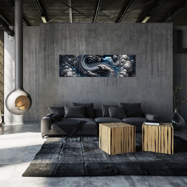 Obraz – Smok w dymie (170x50 cm)