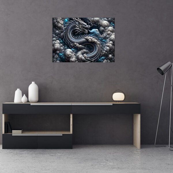 Obraz – Smok w dymie (70x50 cm)