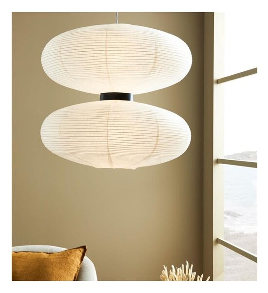 Biała lampa wisząca Markslöjd Dual, ø 60 cm