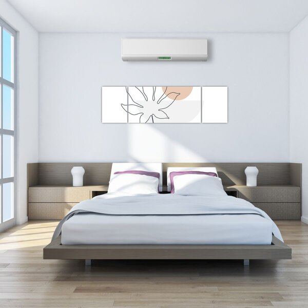 Obraz - Line art flowers N⁰3 (170x50 cm)