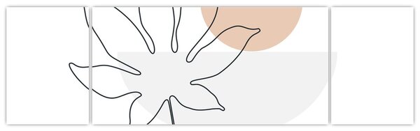 Obraz - Line art flowers N⁰3 (170x50 cm)