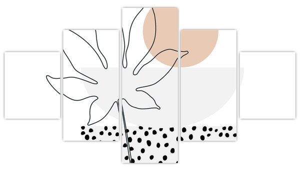 Obraz - Line art flowers N⁰3 (125x70 cm)