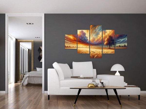 Obraz – Drzewo na polu (125x70 cm)