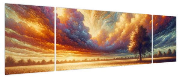 Obraz – Drzewo na polu (170x50 cm)