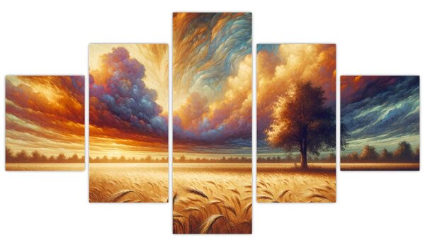Obraz – Drzewo na polu (125x70 cm)