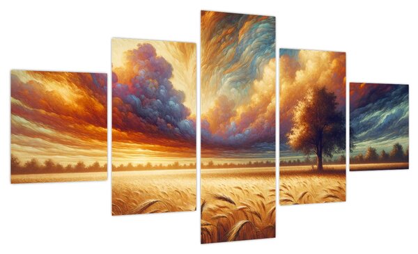 Obraz – Drzewo na polu (125x70 cm)