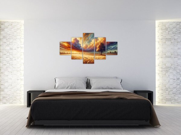 Obraz – Drzewo na polu (125x70 cm)