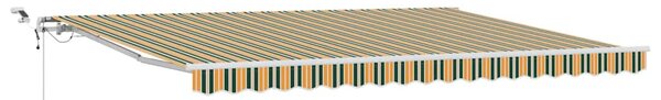 Markiza wysuwana Zielony i Żółty 450 × 300 cm Poliester