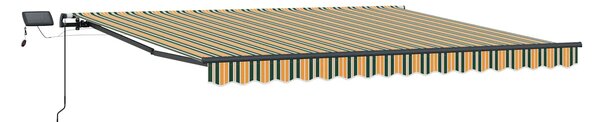Markiza wysuwana Zielony i żółty 450 × 300 cm