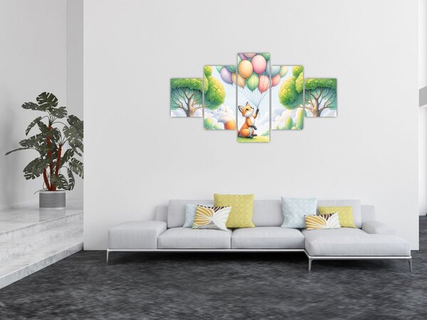 Obraz – Szczęśliwy lis (125x70 cm)