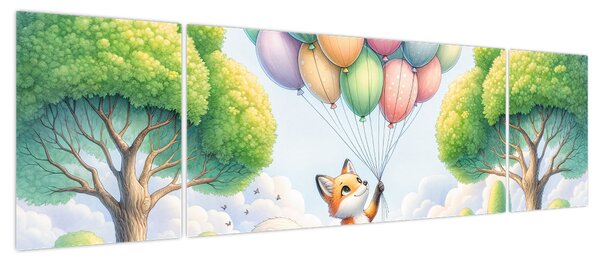 Obraz – Szczęśliwy lis (170x50 cm)