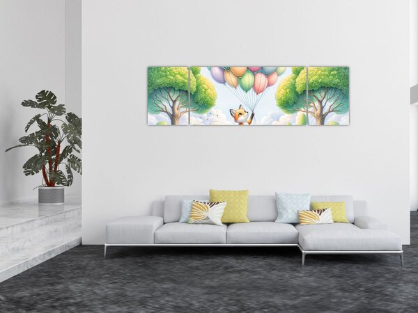 Obraz – Szczęśliwy lis (170x50 cm)