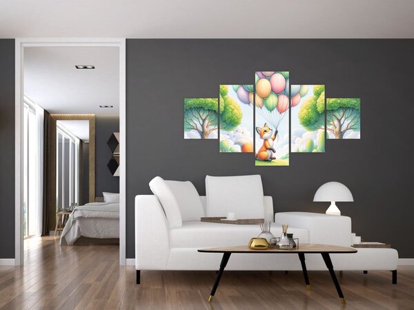 Obraz – Szczęśliwy lis (125x70 cm)