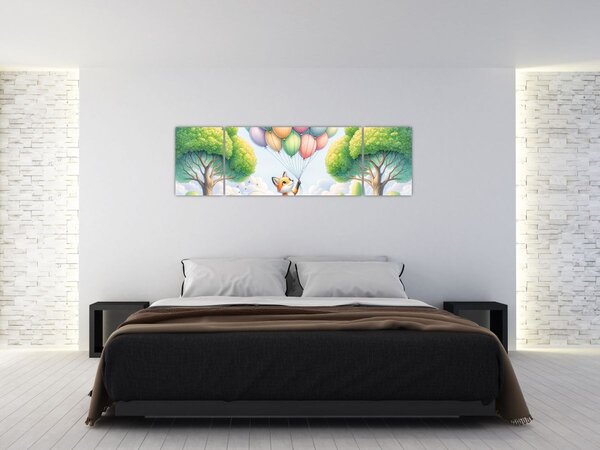 Obraz – Szczęśliwy lis (170x50 cm)