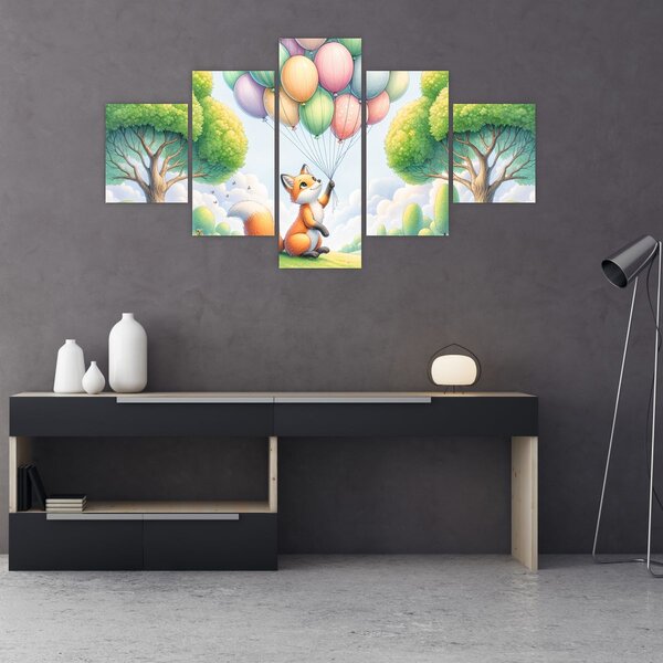Obraz – Szczęśliwy lis (125x70 cm)