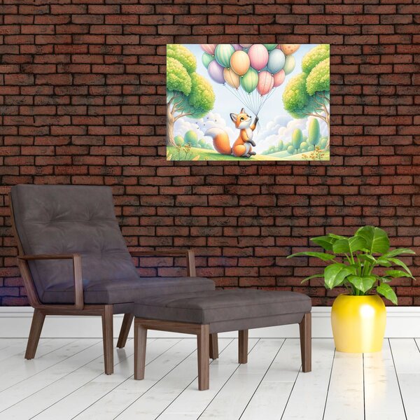 Obraz – Szczęśliwy lis (70x50 cm)