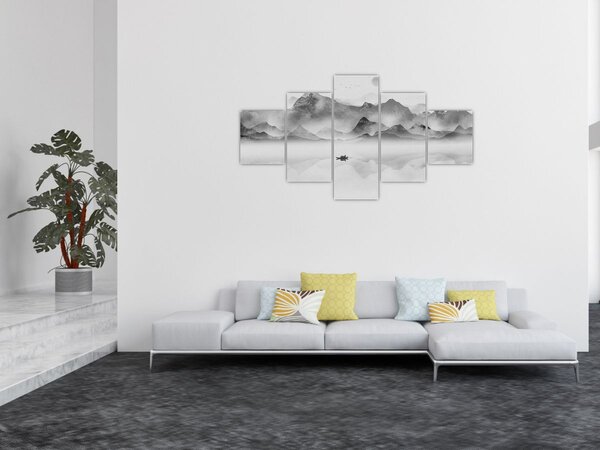 Obraz - Japońskie jezioro (125x70 cm)