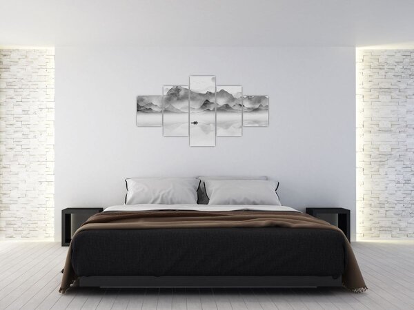Obraz - Japońskie jezioro (125x70 cm)