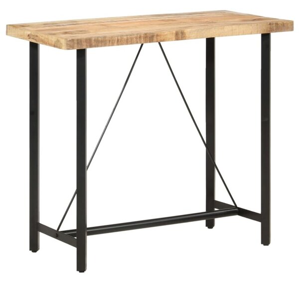 Stolik barowy, 120x58x107 cm, surowe drewno mango
