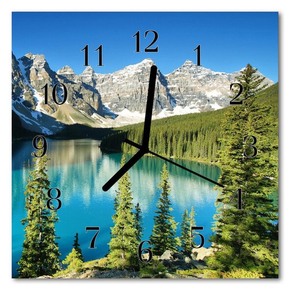 Zegar szklany kwadratowy Natura Góry
