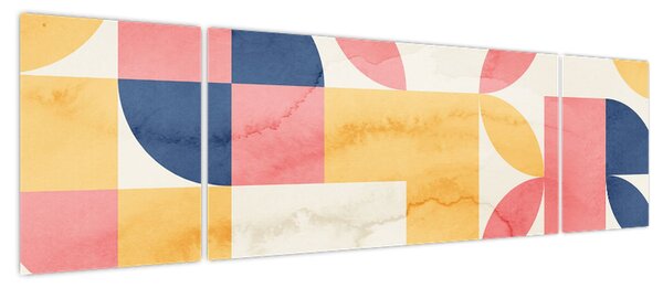 Obraz - Abstrakcja z wzorami retro (170x50 cm)