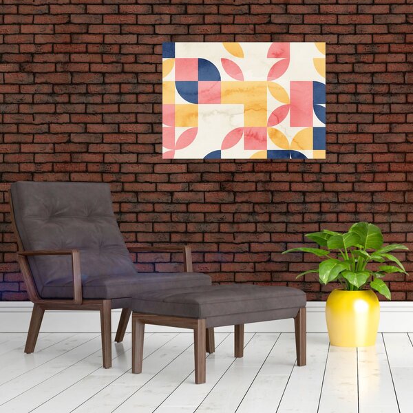 Obraz - Abstrakcja z wzorami retro (70x50 cm)