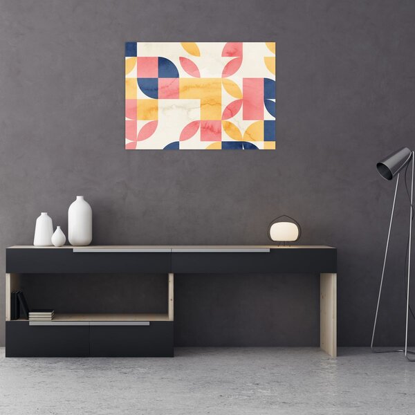 Obraz - Abstrakcja z wzorami retro (70x50 cm)